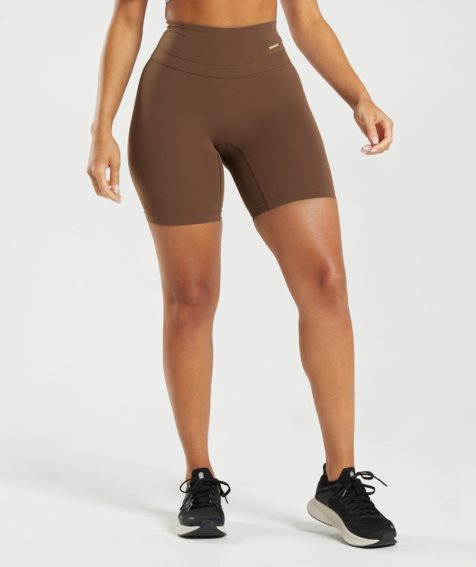 Szorty Gymshark Whitney Cycling Damskie Ciemny Brązowe | PL 973VQX